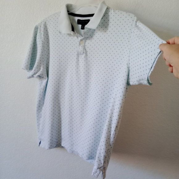 Banana Republic Men's Dress Polo Patterned Short Sleeve Tee size Medium - Picture 4 of 10